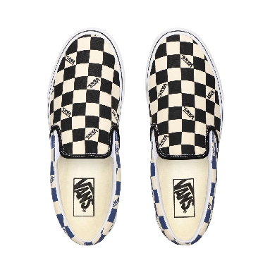 Vans Big Check Classic Slip-On Blue Classic Mens Womens - (Big Check) Black/Navy VN0A4U38WRT Shoes