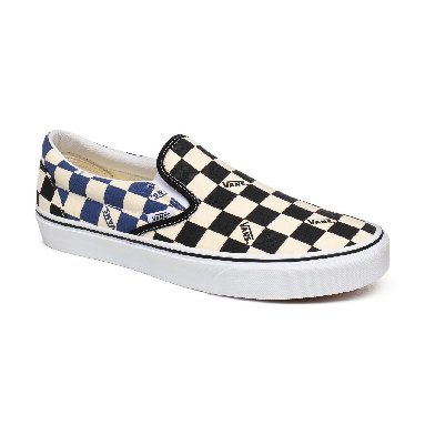 Vans Big Check Classic Slip-On Blue Classic Mens Womens - (Big Check) Black/Navy VN0A4U38WRT Shoes