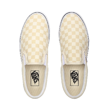 Vans Checkerboard Classic Slip-On White Classic Mens Womens - (Checkerboard) Classic White/True White VN0A4U38WRX Shoes