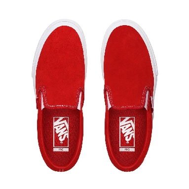 Vans Suede Slip-On Pro Red Classic Mens Womens - (Suede) Red/White VN0A347VAJL Shoes