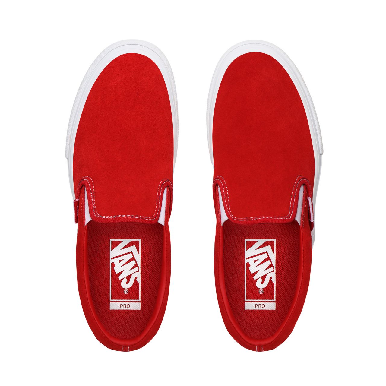 Vans Suede Slip-On Pro Red Classic Mens Womens - (Suede) Red/White VN0A347VAJL Shoes