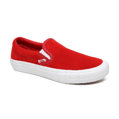 Vans Suede Slip-On Pro Red Classic Mens Womens - (Suede) Red/White VN0A347VAJL Shoes