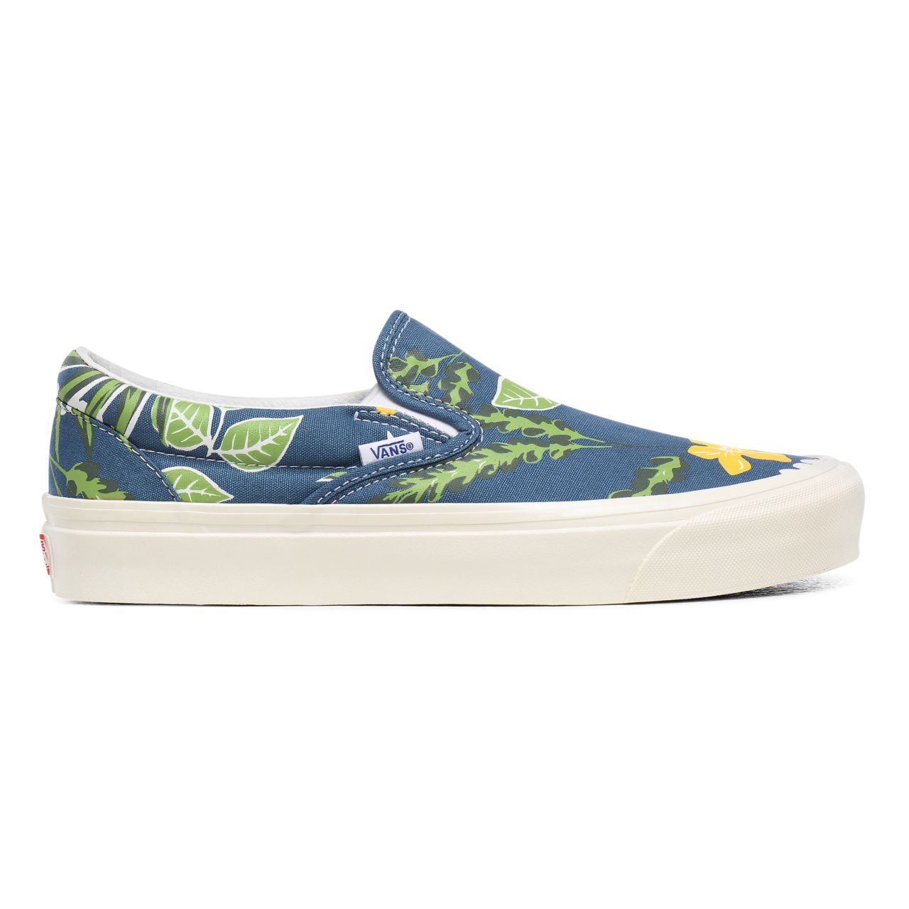 Vans Anaheim Factory Classic Slip-On 98 DX Blue Classic Mens Womens - (Anaheim Factory) Og Aloha/Og Navy VN0A3JEXWVQ Shoes