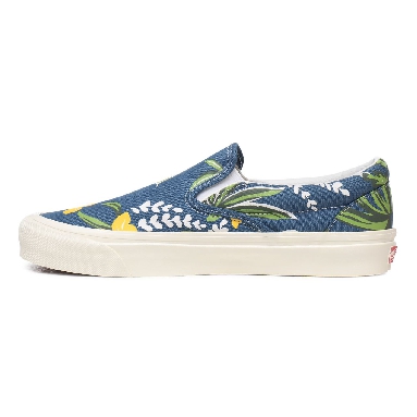 Vans Anaheim Factory Classic Slip-On 98 DX Blue Classic Mens Womens - (Anaheim Factory) Og Aloha/Og Navy VN0A3JEXWVQ Shoes