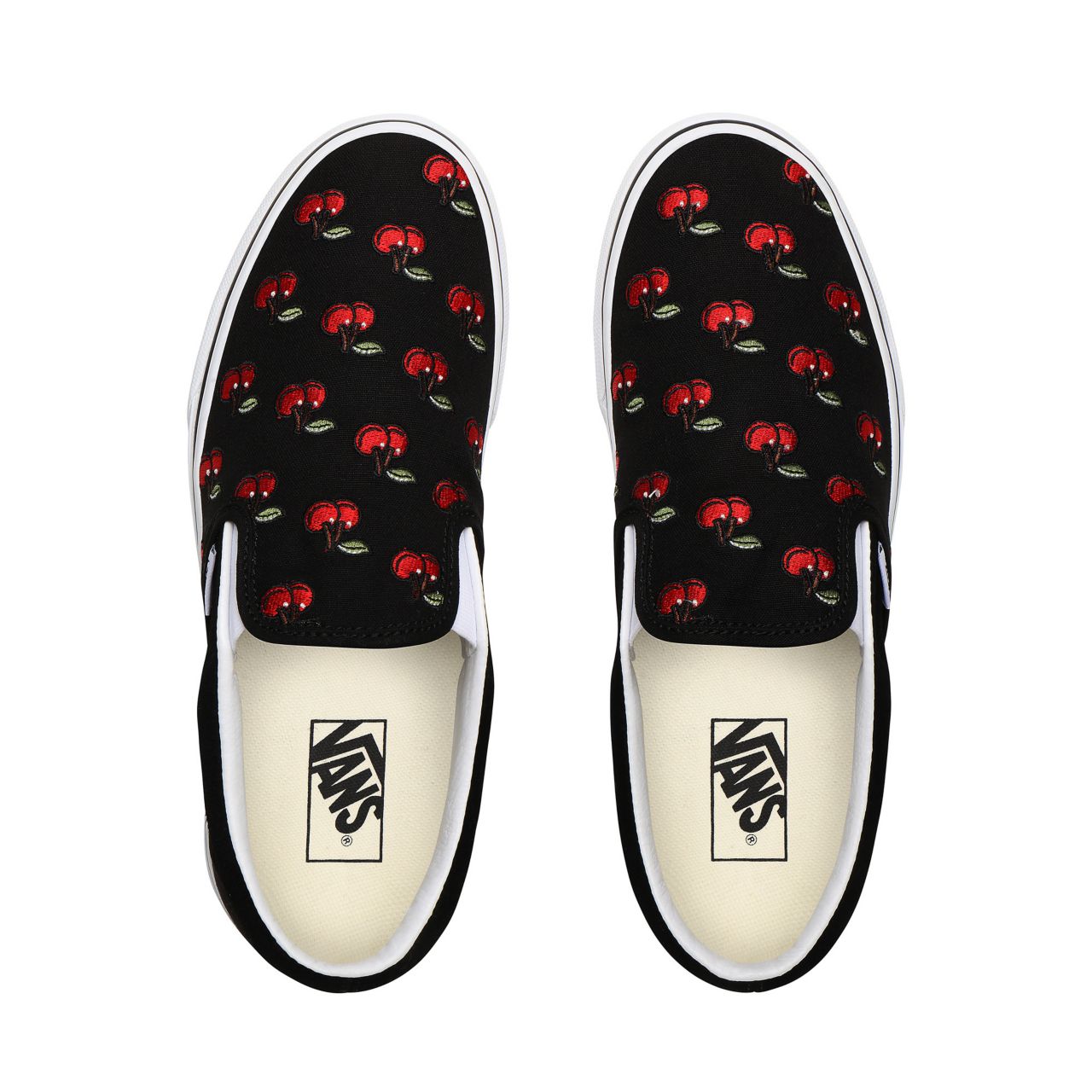 Vans Cherries Classic Slip-On Black Classic Mens Womens - (Cherries) Black VN0A4U38L6M Shoes