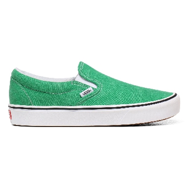 Vans Washed Canvas ComfyCush Slip-On Green Classic Mens Womens - (Washed Canvas) Fern Green VN0A3WMDWYC Shoes