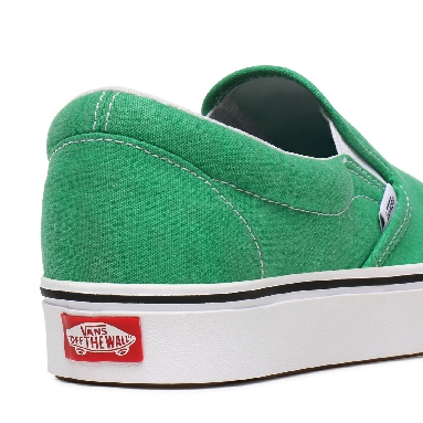 Vans Washed Canvas ComfyCush Slip-On Green Classic Mens Womens - (Washed Canvas) Fern Green VN0A3WMDWYC Shoes