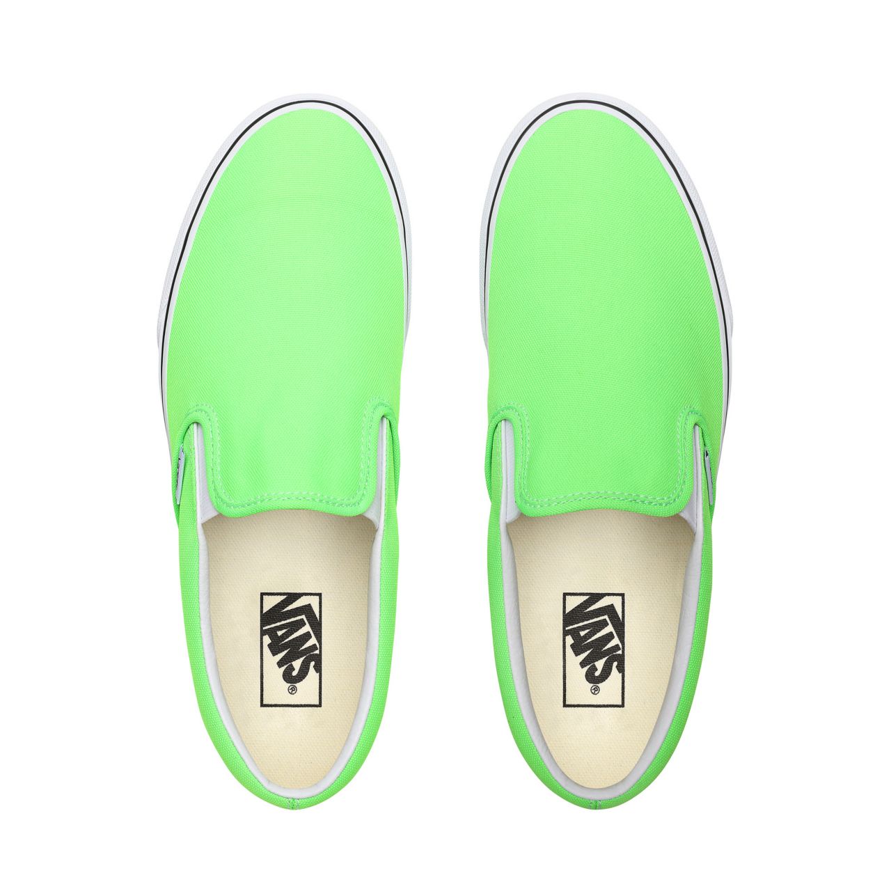 Vans Neon Classic Slip-On Green Classic Mens Womens - (Neon) Green Gecko/True White VN0A4U38WT5 Shoes