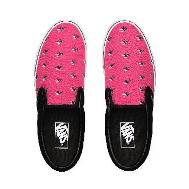 Vans Trap Fly Classic Slip-On Pink Classic Mens Womens - (Trap Fly) Fuchsia Purple/True White VN0A4U38WVJ Shoes