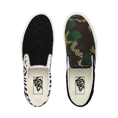 Vans Mismatch Classic Slip-On Multicolour Classic Mens Womens - (Mismatch) Zebra/Camo VN0A4U38WS8 Shoes