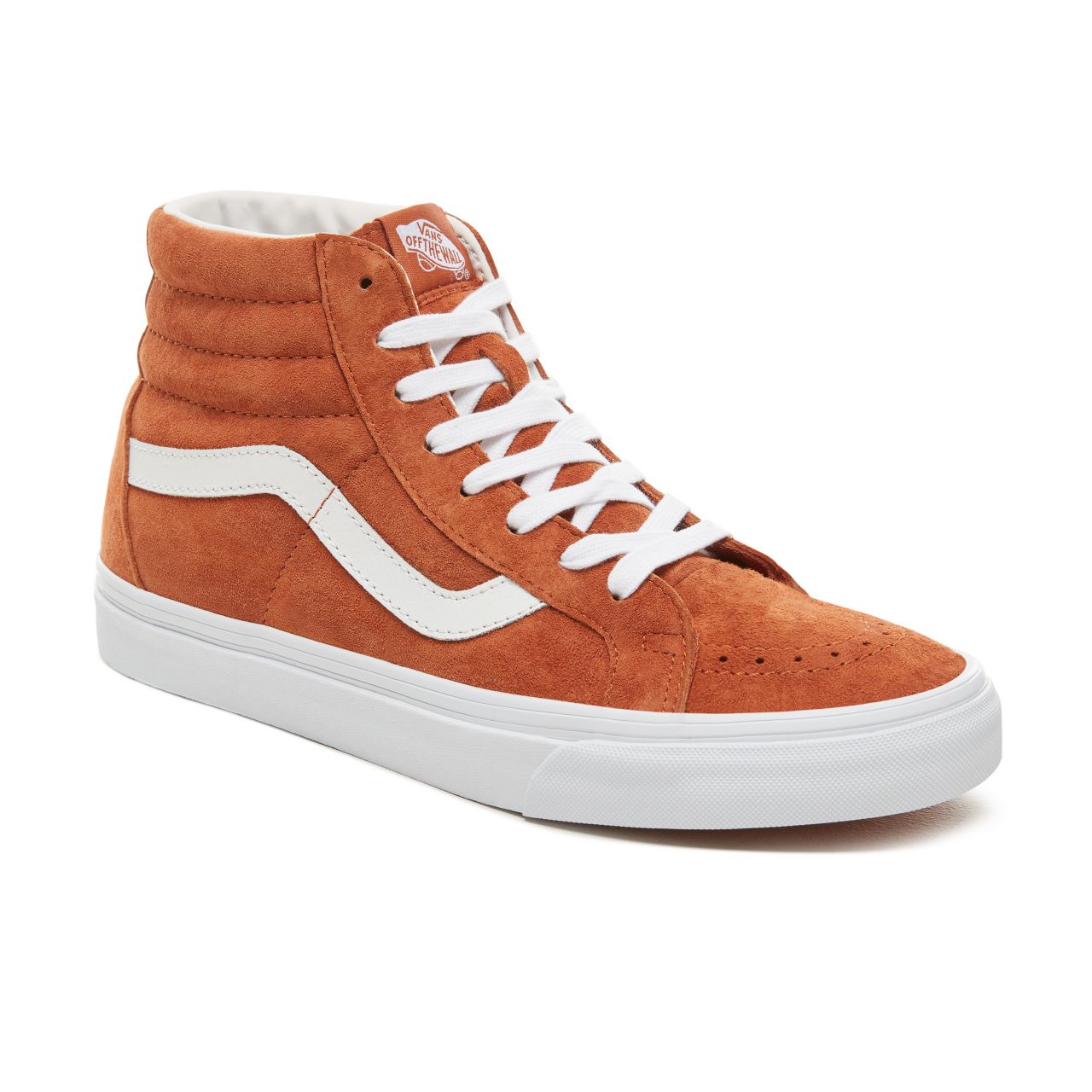 Vans Suede Sk8-Hi Reissue Classic Mens Womens - (Pig Suede) Leather Brown/True White VA2XSBU5K Shoes