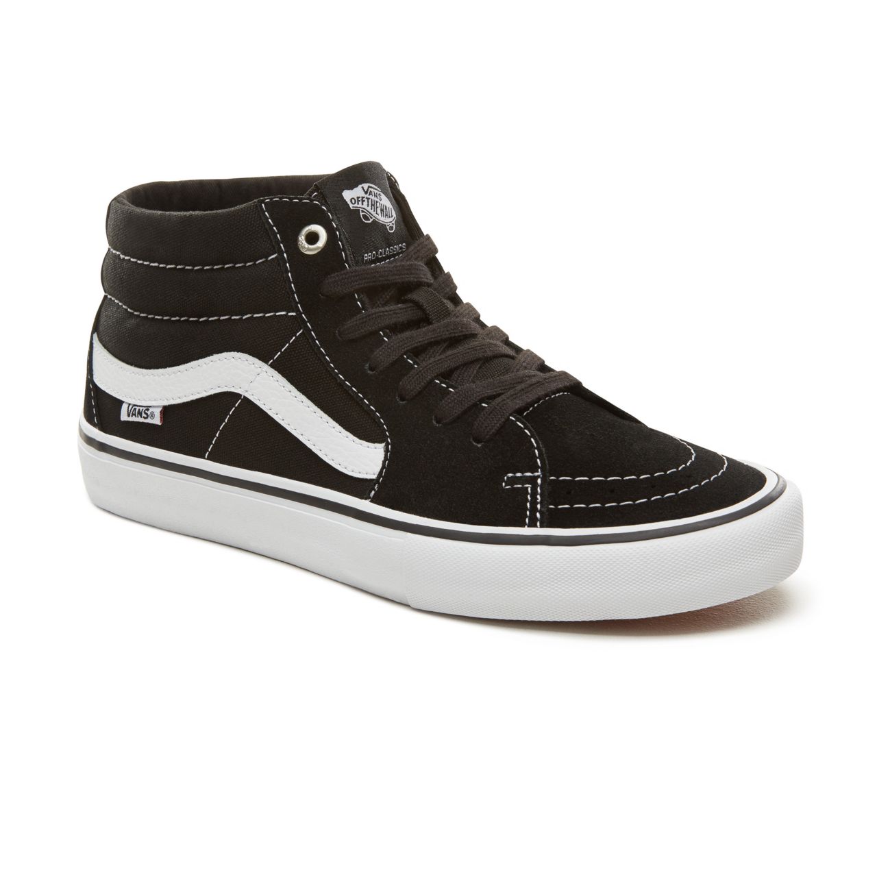 Vans Sk8-Mid Pro Black Classic Mens Womens - Black/White VN0A347UY28 Shoes