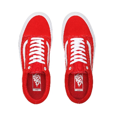 Vans Suede Old Skool Pro Red Classic Mens Womens - (Suede) Red/White VN000ZD4AJL Shoes