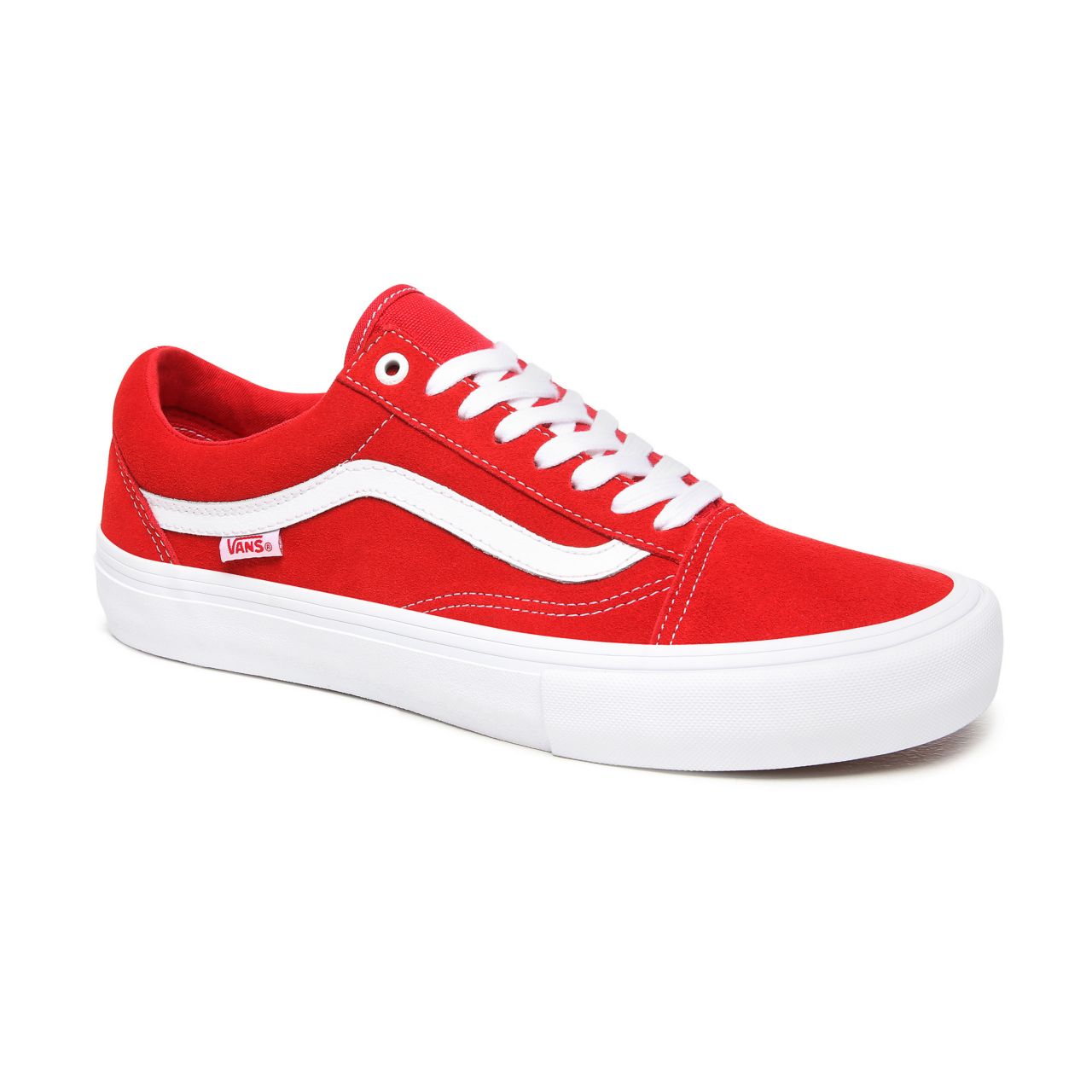 Vans Suede Old Skool Pro Red Classic Mens Womens - (Suede) Red/White VN000ZD4AJL Shoes