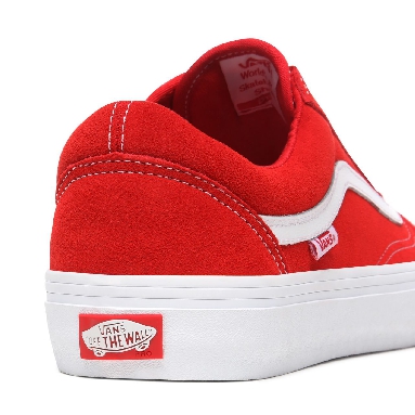 Vans Suede Old Skool Pro Red Classic Mens Womens - (Suede) Red/White VN000ZD4AJL Shoes