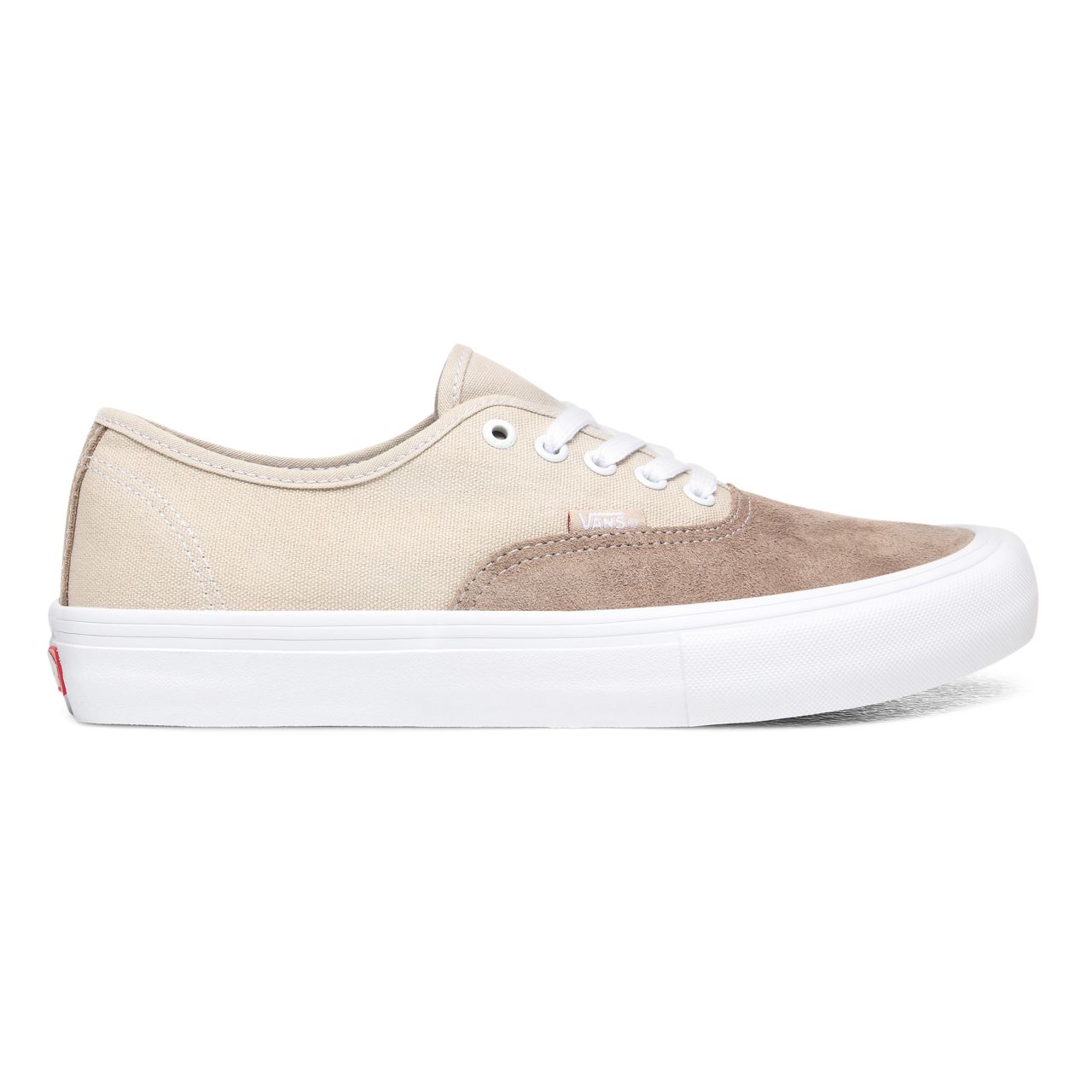 Vans Authentic Pro Beige Classic Mens Womens - Rainy Day/White VN0A3479W5K Shoes