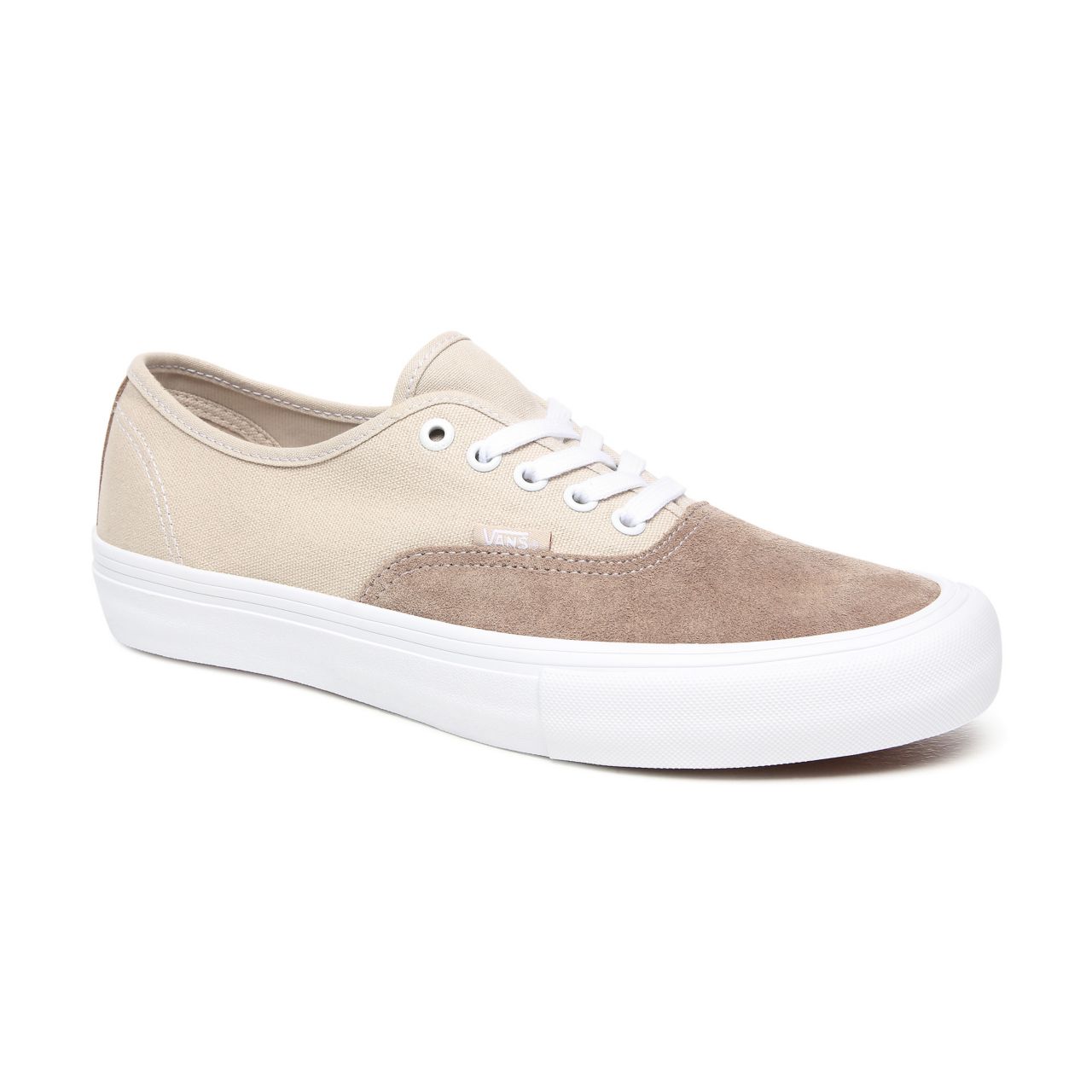 Vans Authentic Pro Beige Classic Mens Womens - Rainy Day/White VN0A3479W5K Shoes