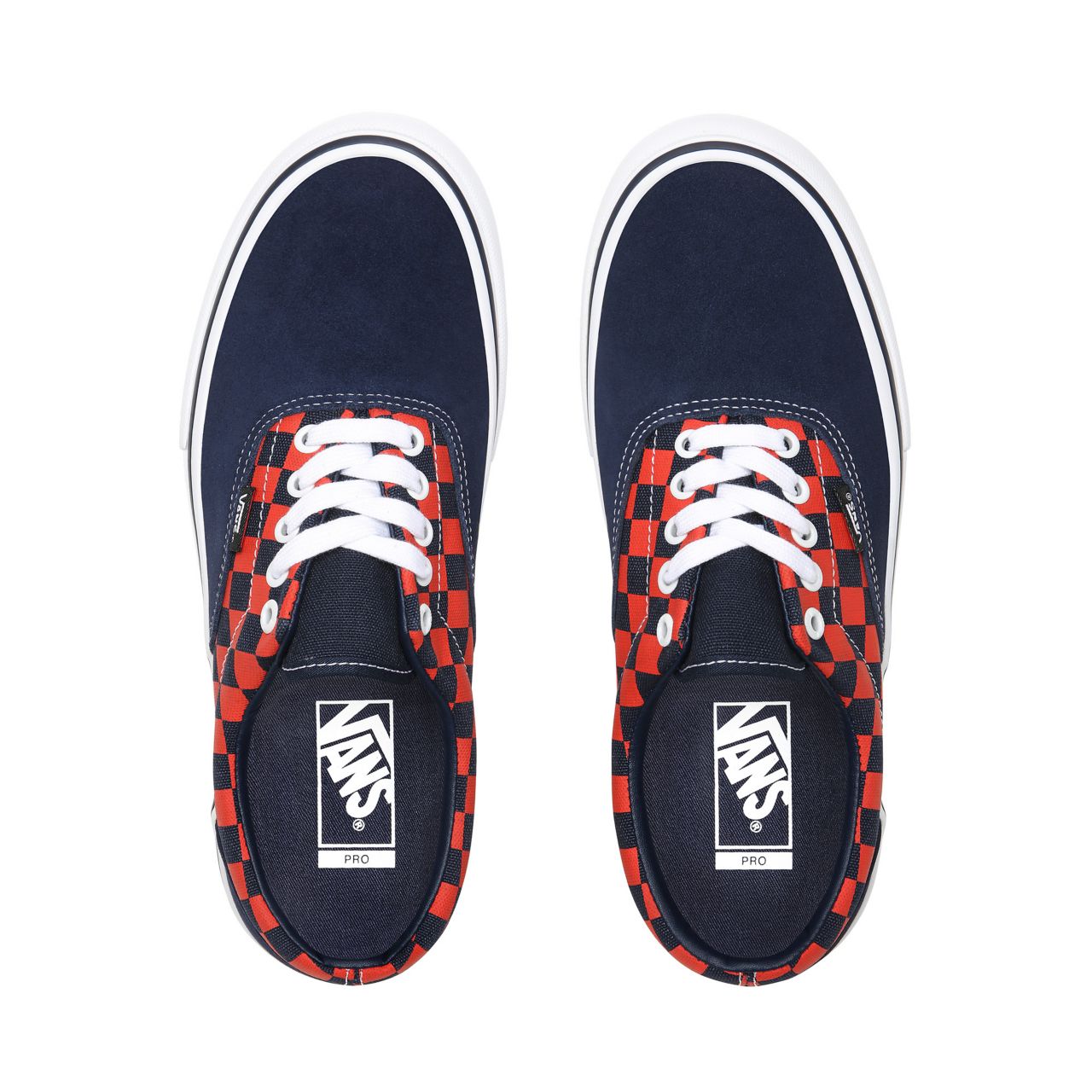 Vans Checkerboard Era Pro Orange Classic Mens Womens - (Checkerboard) Navy/Orange VN000VFBW7E Shoes