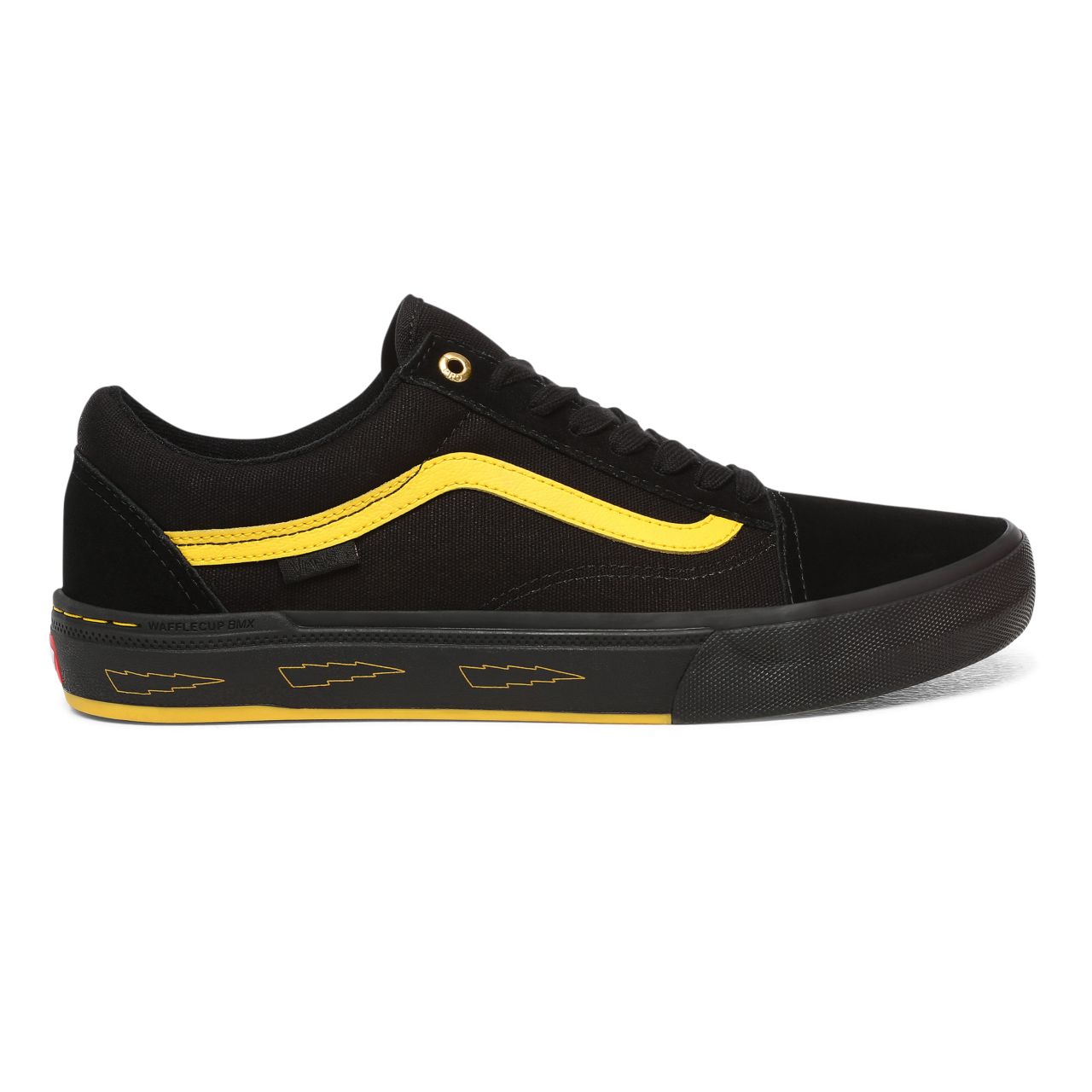 Vans Larry Edgar Old Skool Pro BMX Black Classic Mens Womens - (Larry Edgar) Black/Yellow VN0A45JUW8Q Shoes