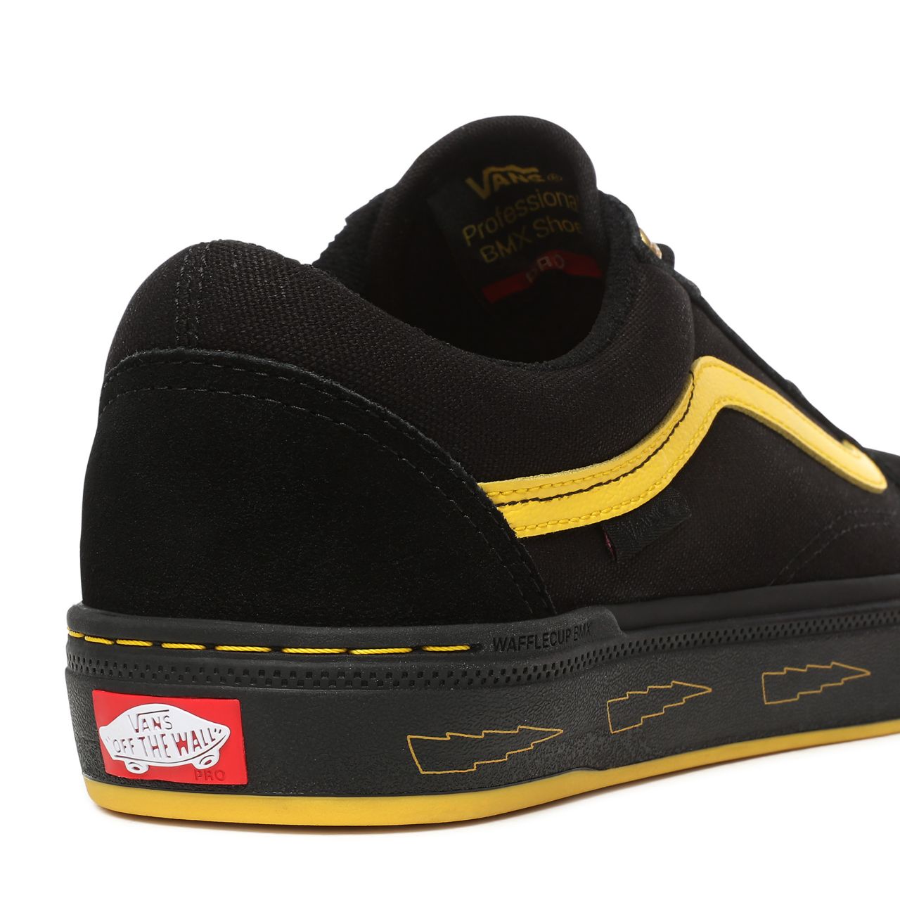 Vans Larry Edgar Old Skool Pro BMX Black Classic Mens Womens - (Larry Edgar) Black/Yellow VN0A45JUW8Q Shoes