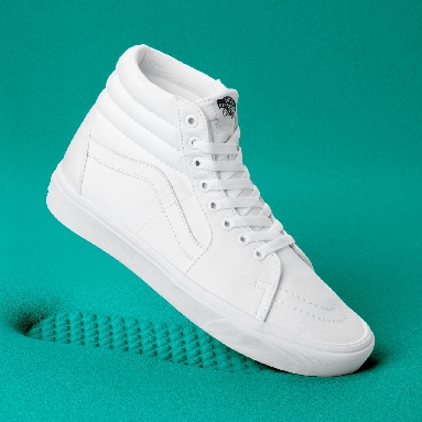 Vans Classic Comfycush Sk8-Hi White Classic Mens Womens - (Classic) True White VN0A3WMBVNG Shoes