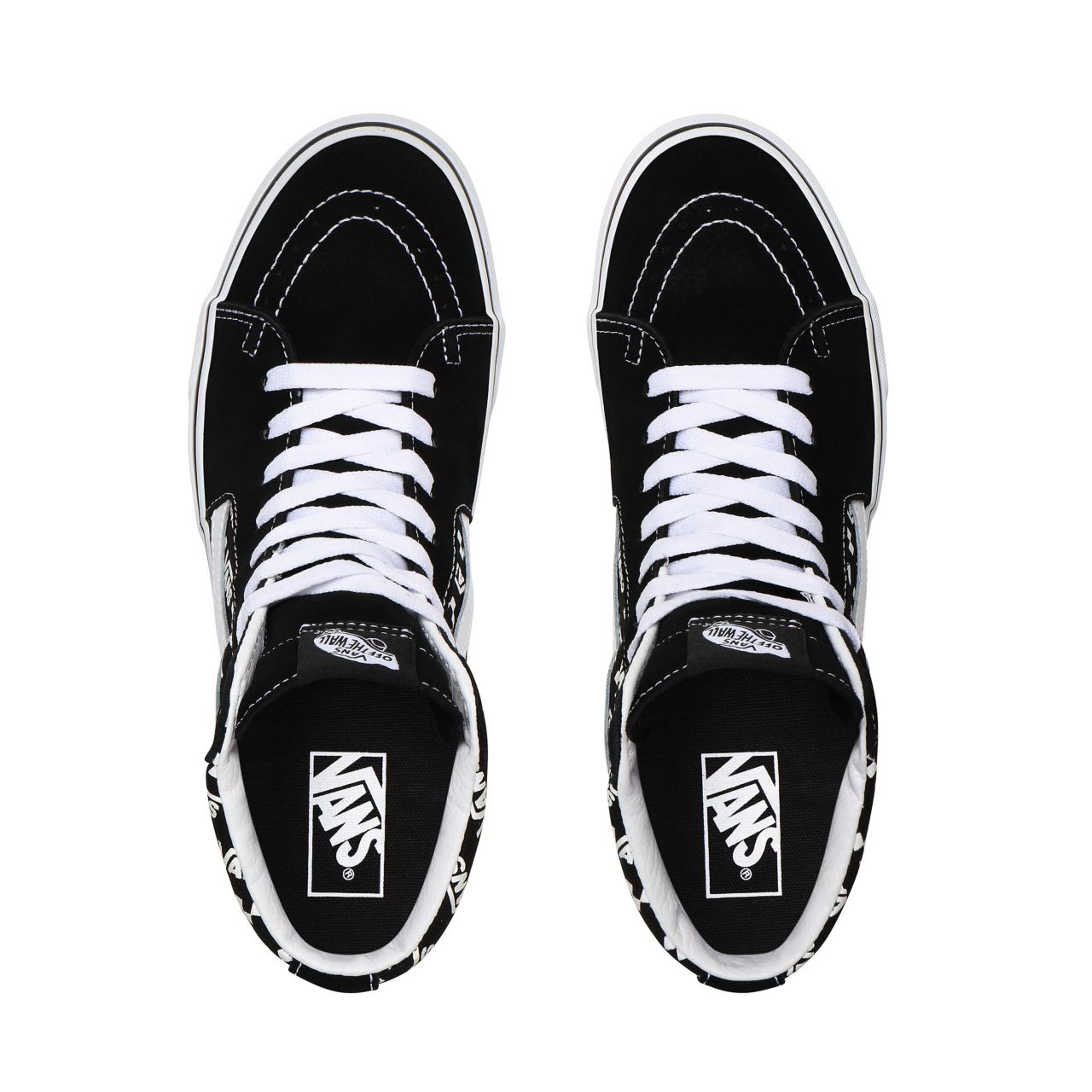 Vans Logo Repeat Sk8-Hi Black Classic Mens Womens - (Logo Repeat) Black/True White VN0A4U3CTEZ Shoes