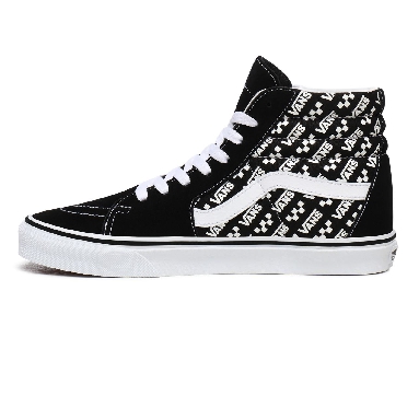 Vans Logo Repeat Sk8-Hi Black Classic Mens Womens - (Logo Repeat) Black/True White VN0A4U3CTEZ Shoes