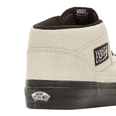 Vans Suede Black Outsole Half Cab Classic Mens Womens - (Black Outsole) Classic White/Black VA348EU8T Shoes