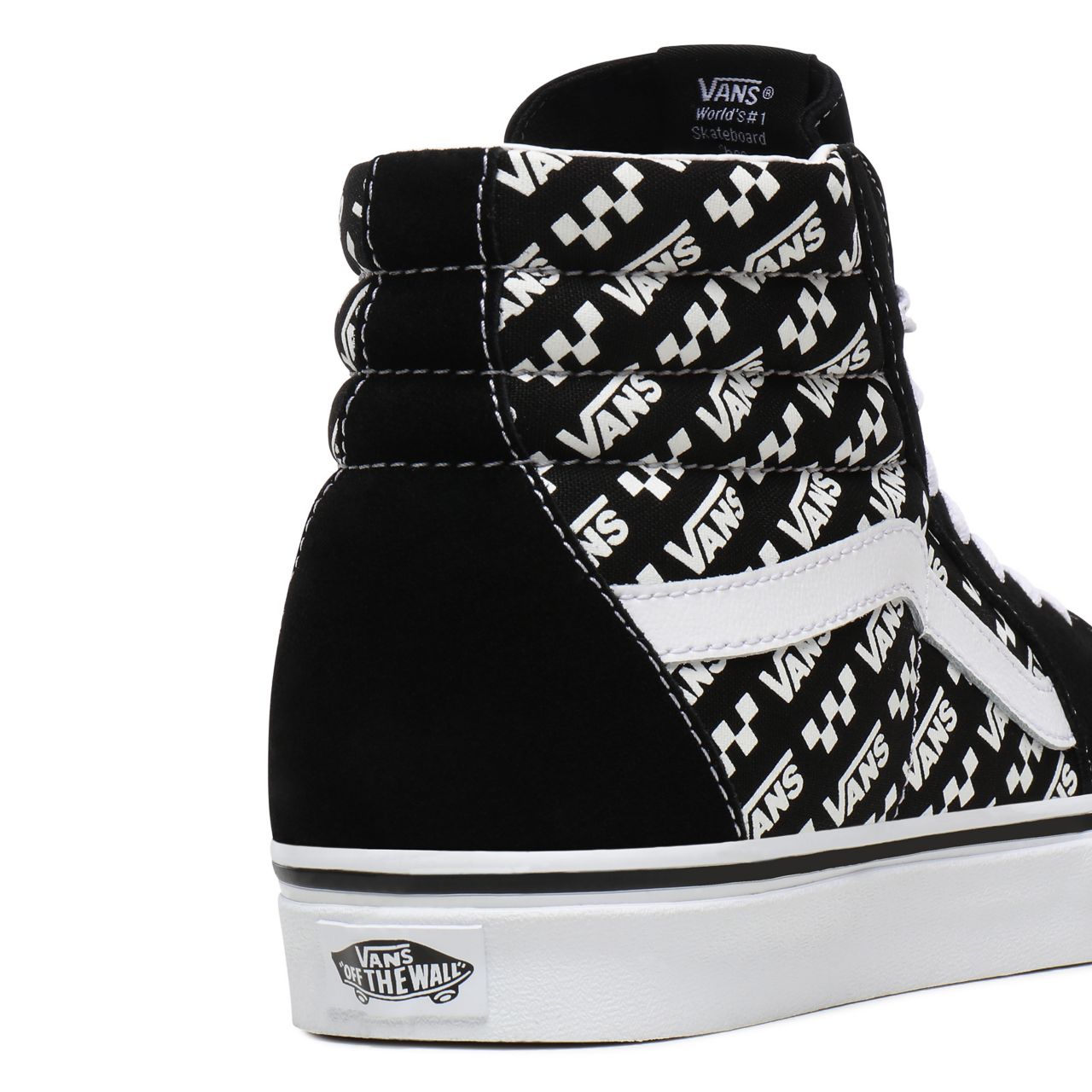 Vans Logo Repeat Sk8-Hi Black Classic Mens Womens - (Logo Repeat) Black/True White VN0A4U3CTEZ Shoes