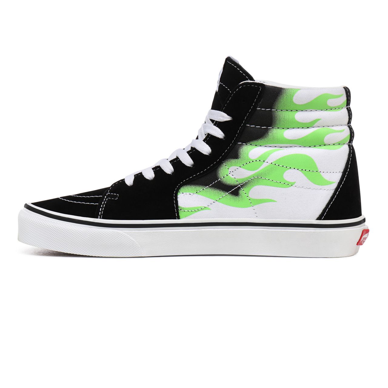 Vans Flame Sk8-Hi Black Classic Mens Womens - (Flame) Black/True White VN0A4U3CXEY Shoes