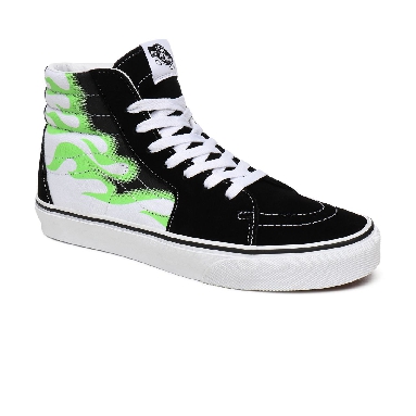 Vans Flame Sk8-Hi Black Classic Mens Womens - (Flame) Black/True White VN0A4U3CXEY Shoes