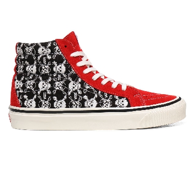 Vans Anaheim Factory Sk8-Hi 38 DX Red Classic Mens Womens - (Anaheim Factory) Og Skulls/Og Red/Og Black VN0A38GFX7Z Shoes