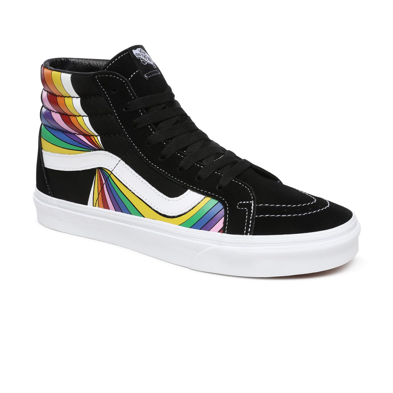 Vans Refract Sk8-Hi Reissue Multicolour Classic Mens Womens - (Refract) Black/True White/Multi VN0A4U3DWN7 Shoes