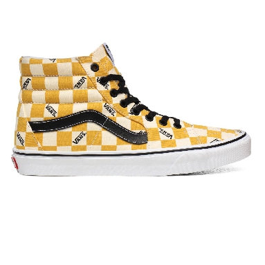 Vans Big Check Sk8-Hi Yellow Classic Mens Womens - (Big Check) Yolk Yellow/True White VN0A4U3CWYT Shoes