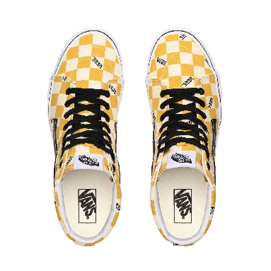 Vans Big Check Sk8-Hi Yellow Classic Mens Womens - (Big Check) Yolk Yellow/True White VN0A4U3CWYT Shoes