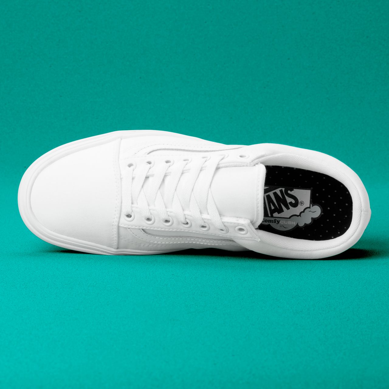 Vans Comfycush Old Skool White Classic Mens Womens - (Classic) True White VN0A3WMAVNG Shoes