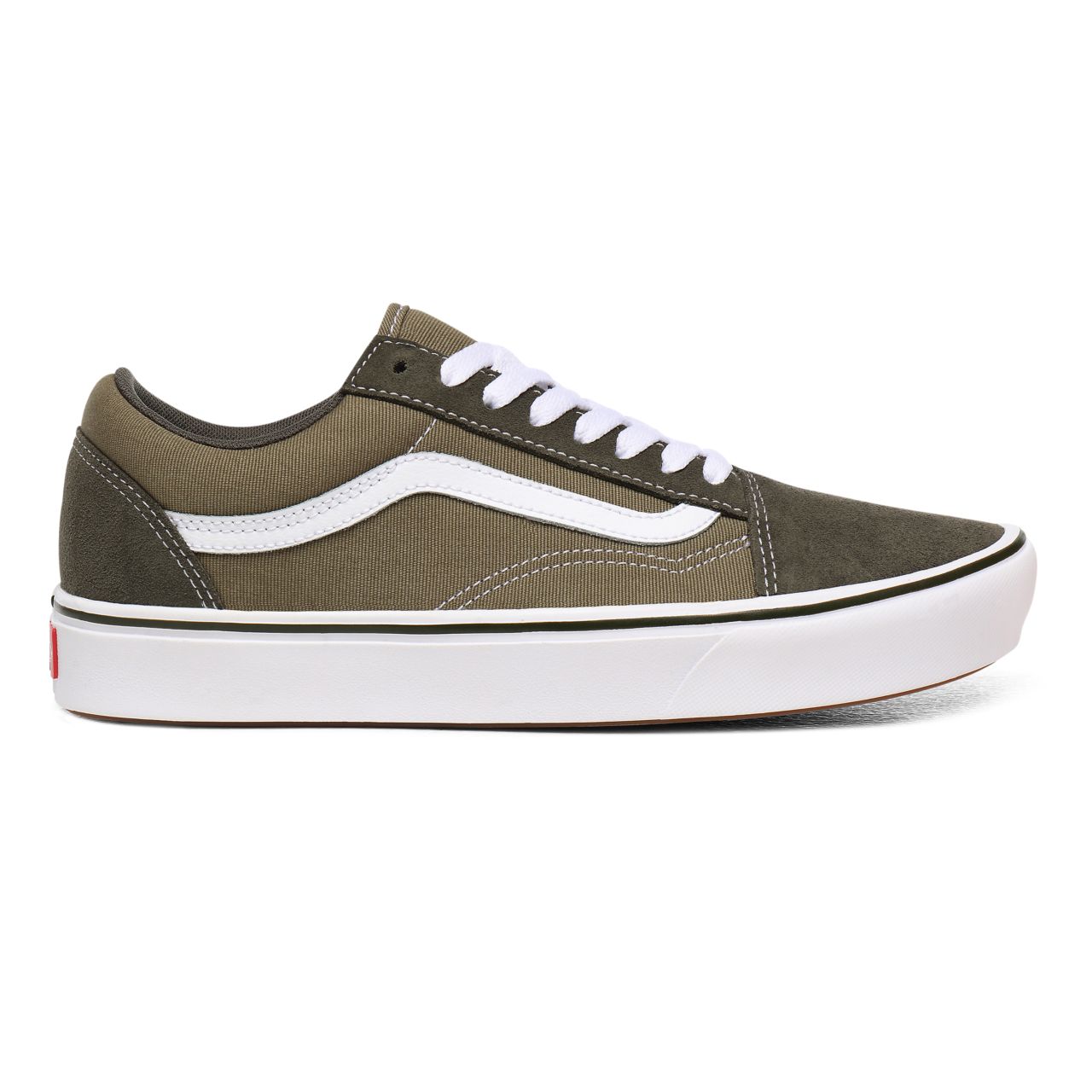 Vans Suede and Textile ComfyCush Old Skool Green Classic Mens Womens - (Suede/Textile) Grape Lead/Lizard VN0A3WMAWX3 Shoes