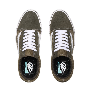 Vans Suede and Textile ComfyCush Old Skool Green Classic Mens Womens - (Suede/Textile) Grape Lead/Lizard VN0A3WMAWX3 Shoes