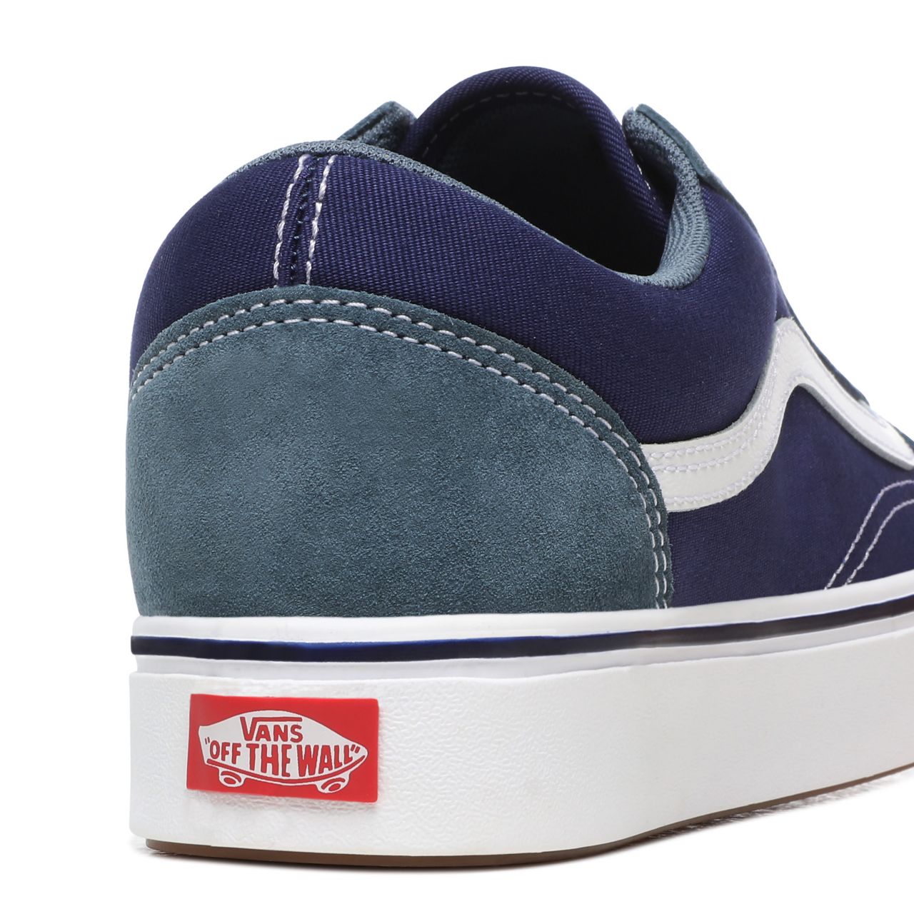 Vans Suede and Textile ComfyCush Old Skool Blue Classic Mens Womens - (Suede/Textile) Blue Mirage/Blue Print VN0A3WMAWX0 Shoes