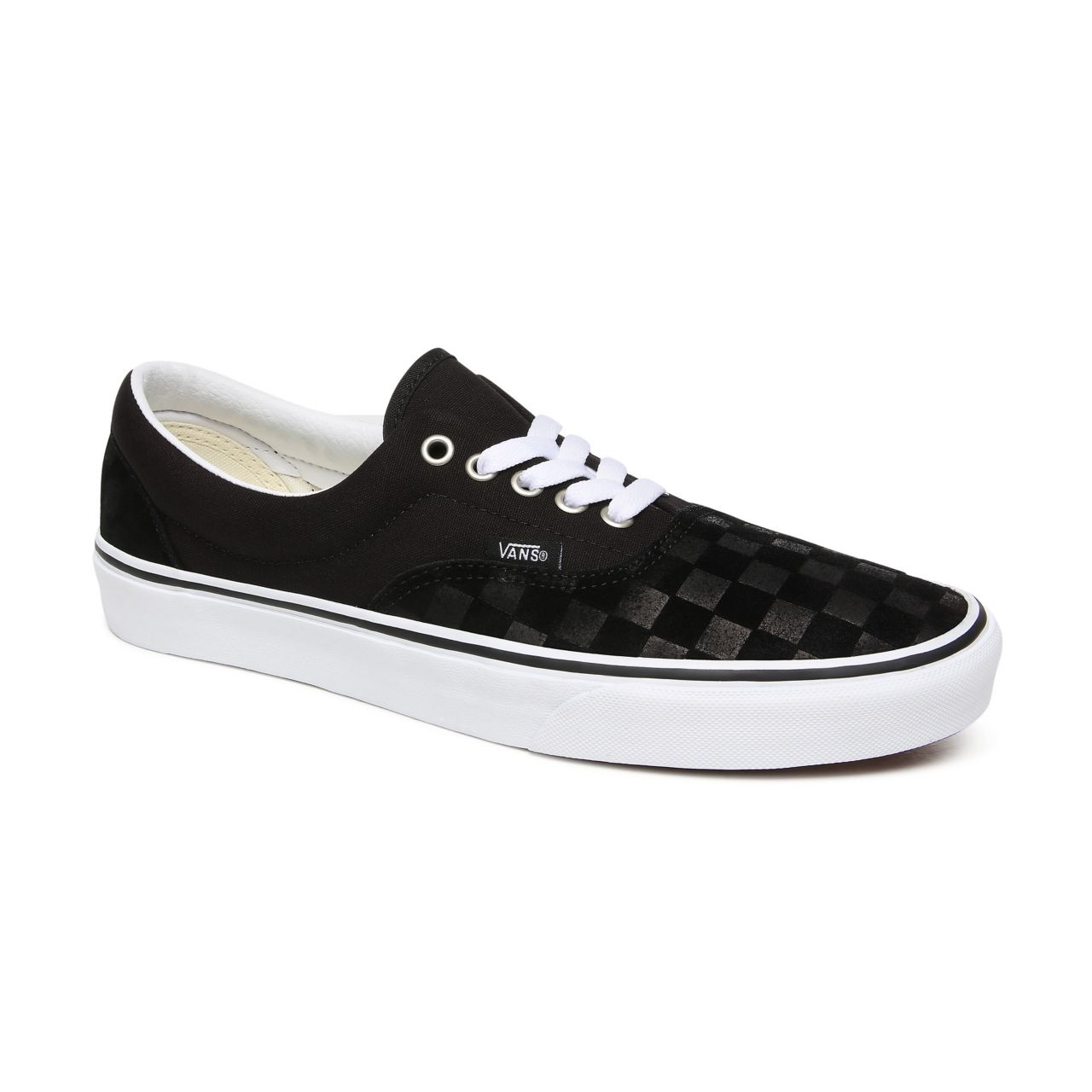 Vans Deboss Checkerboard Era Black Classic Mens Womens - (Deboss Checkerboard) Black/True White VN0A4U39WYU Shoes