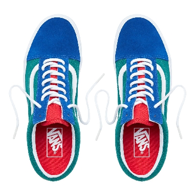 Vans Yacht Club Old Skool Multicolour Classic Mens Womens - (Vans Yacht Club) Blue/Green/Yellow VN0A38G1R1Q Shoes