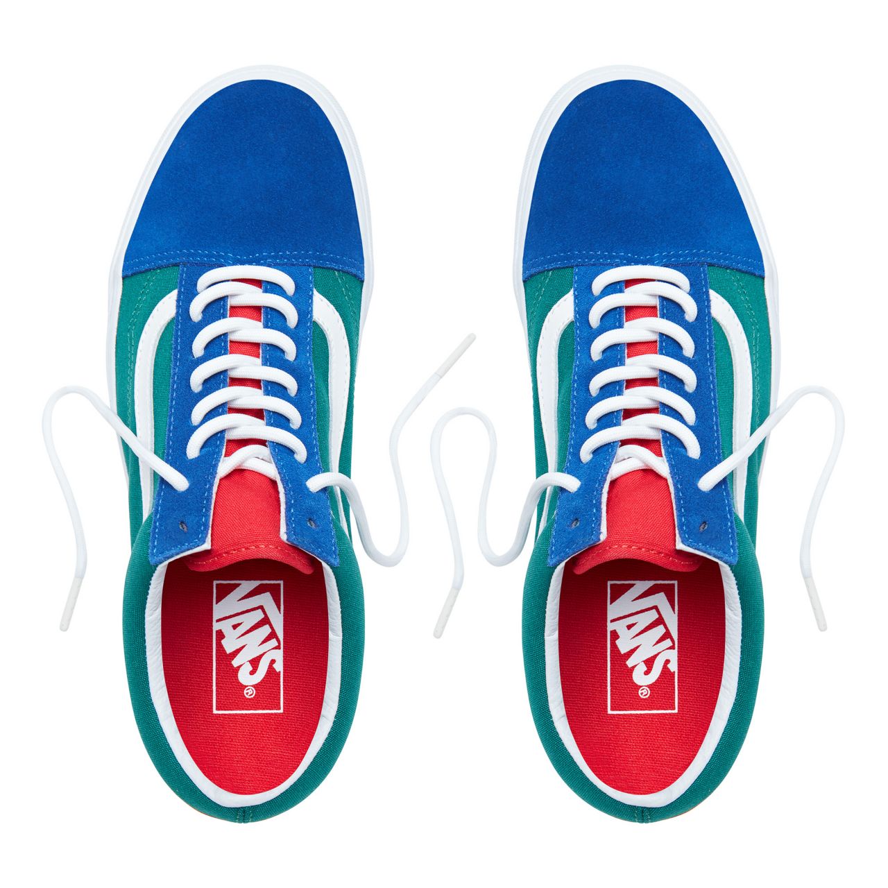 Vans Yacht Club Old Skool Multicolour Classic Mens Womens - (Vans Yacht Club) Blue/Green/Yellow VN0A38G1R1Q Shoes