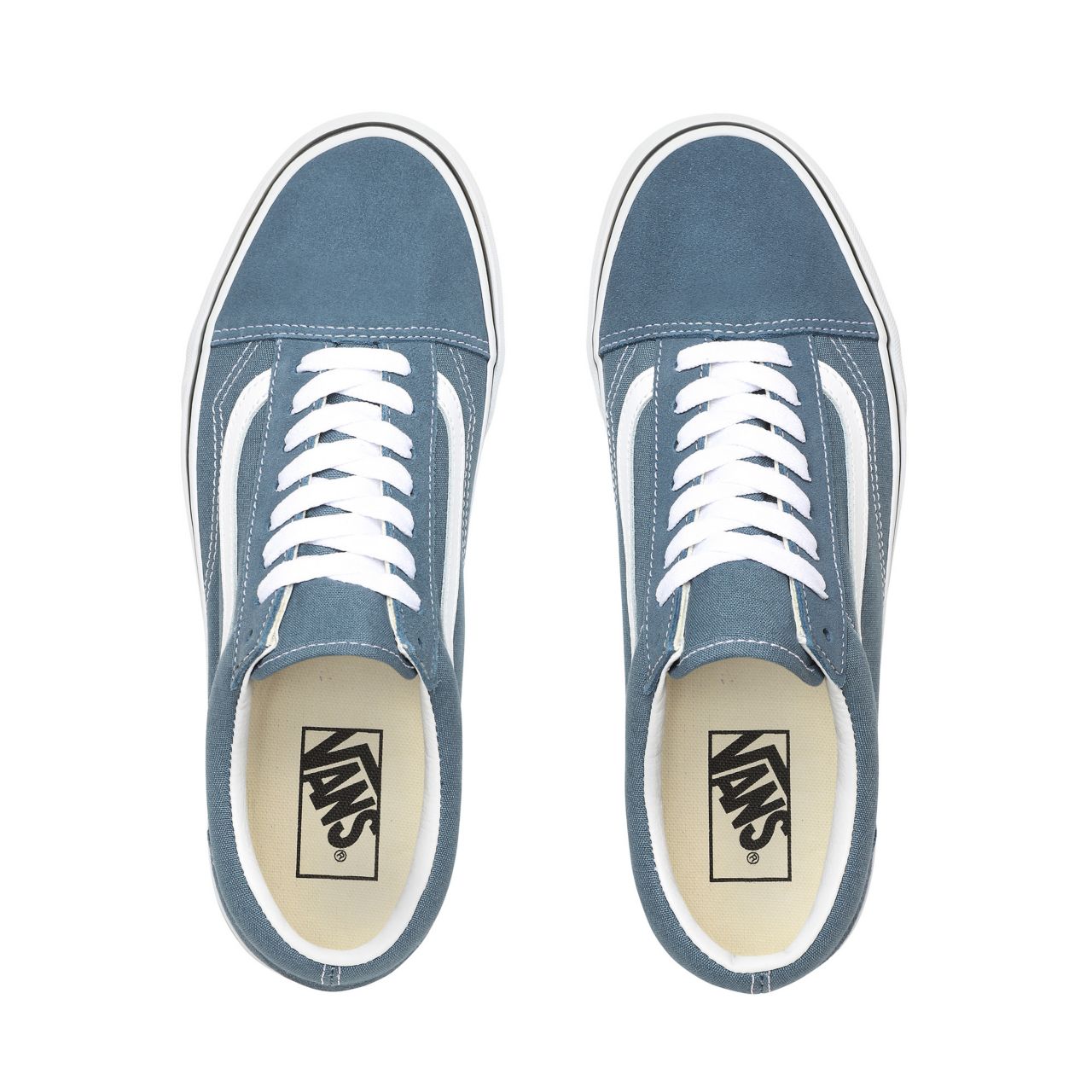 Vans Old Skool Blue Classic Mens Womens - Blue Mirage/True White VN0A4U3BX17 Shoes