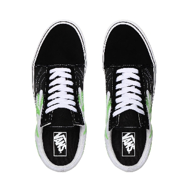 Vans Flame Old Skool Black Classic Mens Womens - (Flame) Black/True White VN0A4U3BXEY Shoes