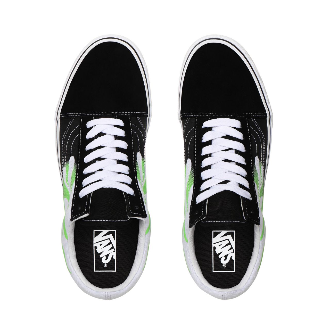 Vans Flame Old Skool Black Classic Mens Womens - (Flame) Black/True White VN0A4U3BXEY Shoes