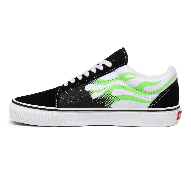 Vans Flame Old Skool Black Classic Mens Womens - (Flame) Black/True White VN0A4U3BXEY Shoes