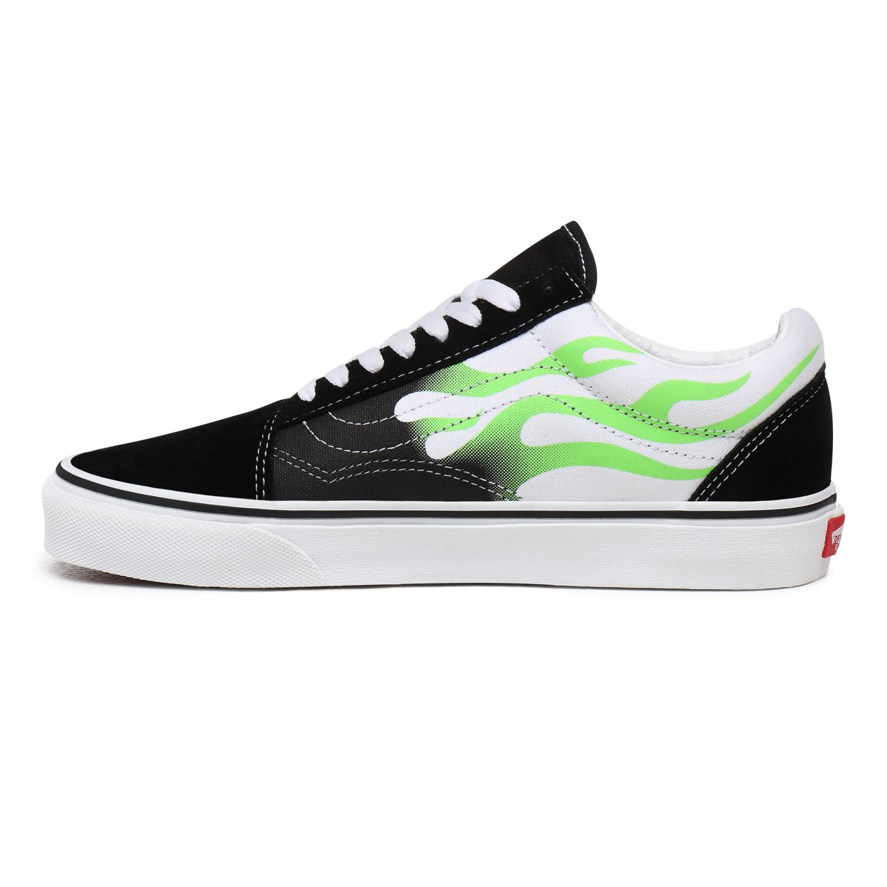 Vans Flame Old Skool Black Classic Mens Womens - (Flame) Black/True White VN0A4U3BXEY Shoes