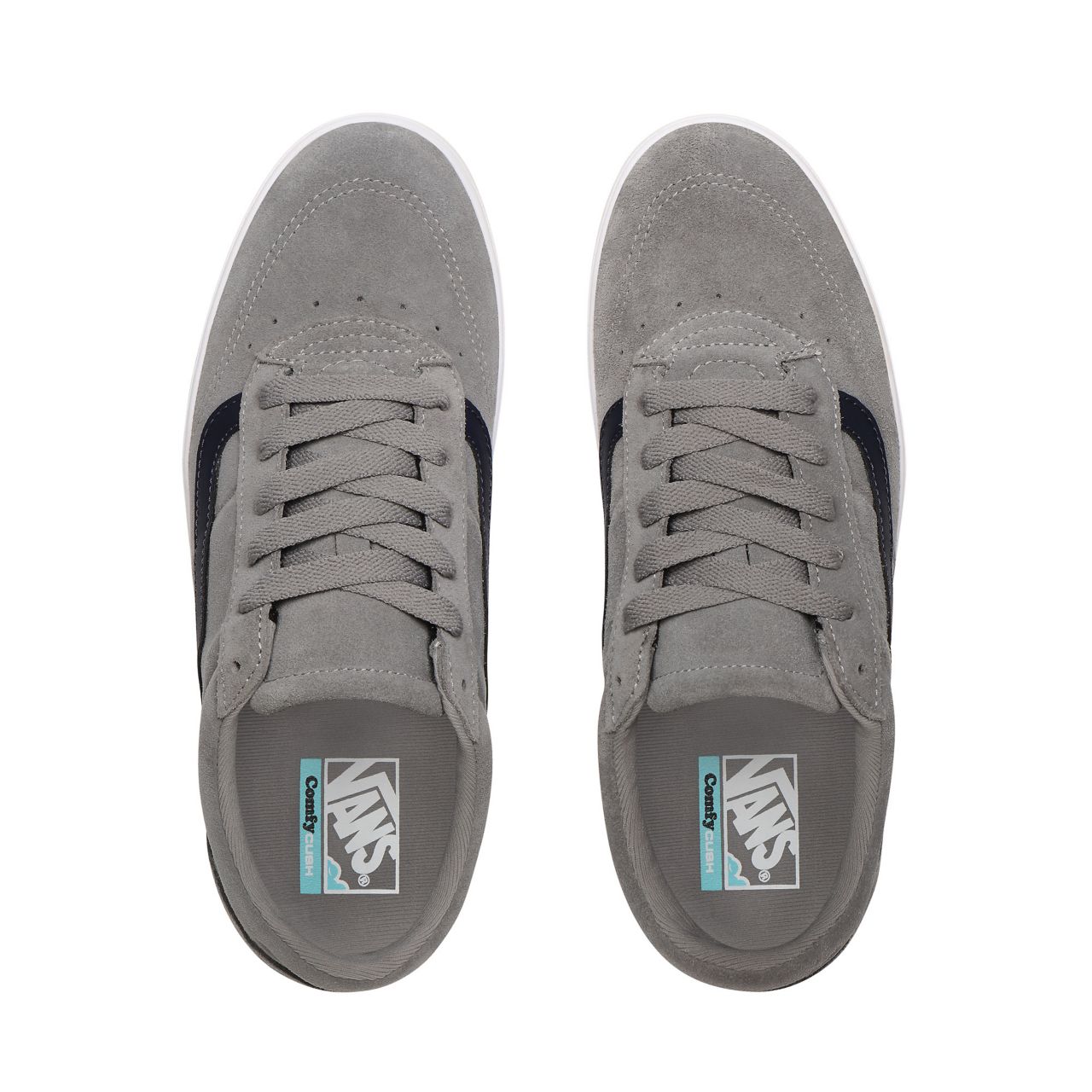 Vans Vintage Sport Cruze ComfyCush Grey Classic Mens Womens - (Vintage Sport) Drizzle/Parisian Night VN0A3WLZWYN Shoes