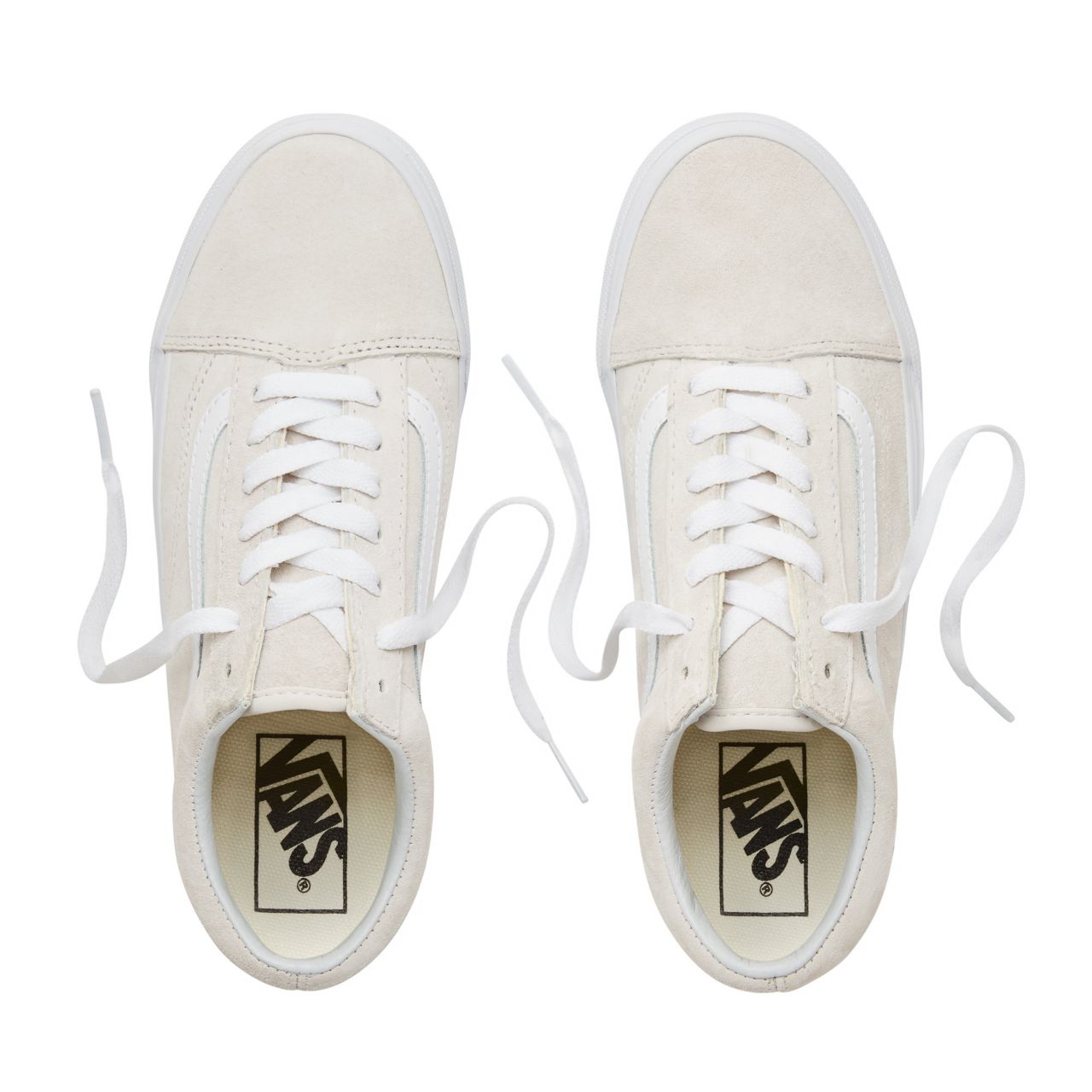 Vans Suede Old Skool Classic Mens Womens - (Pig Suede) Moonbeam/True White VA38G1U5L Shoes