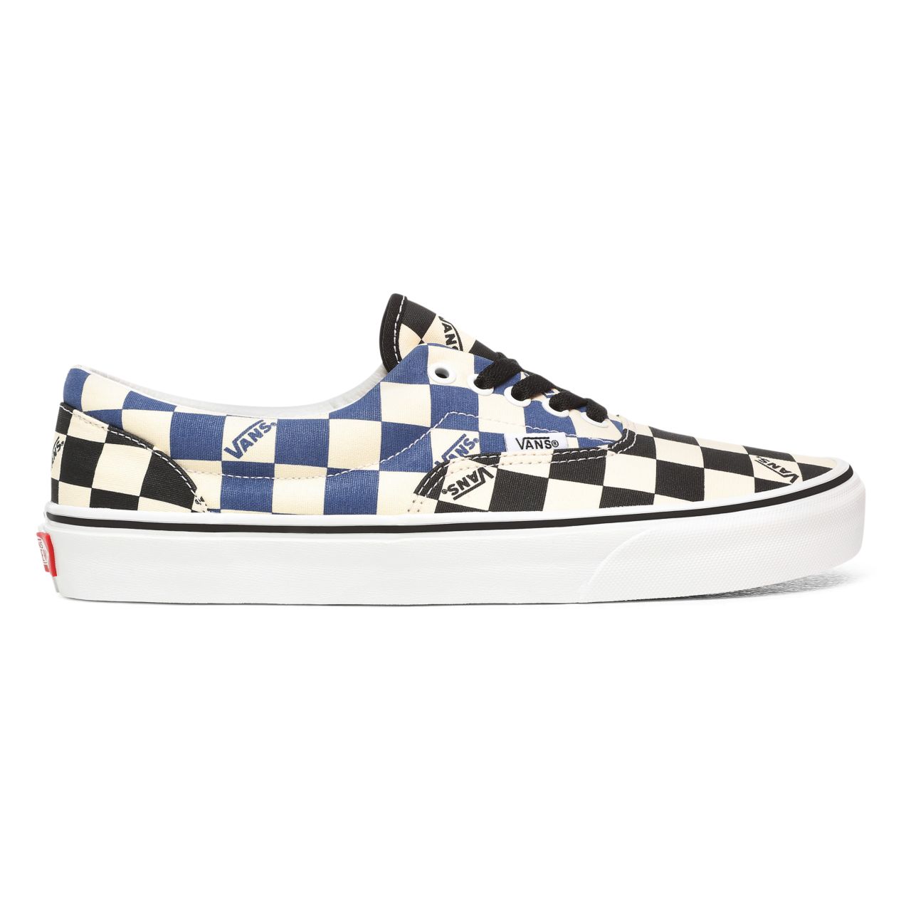 Vans Big Check Era Blue Classic Mens Womens - (Big Check) Black/Navy VN0A4U39WRT Shoes